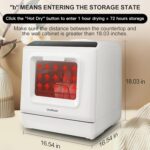 Moveable Dishwasher Countertop, Countertop Dishwasher With Water Tank,... - Image 4