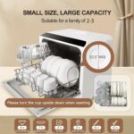 Moveable Dishwasher Countertop, Countertop Dishwasher With Water Tank,... - Image 5