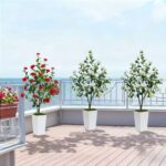 Synthetic Camellia Tree 5FT Synthetic Timber Indoor Faux Plant Bloomi... - Image 3