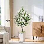 Synthetic Camellia Tree 5FT Synthetic Timber Indoor Faux Plant Bloomi... - Image 5