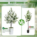 Synthetic Camellia Tree 5FT Synthetic Timber Indoor Faux Plant Bloomi... - Image 7