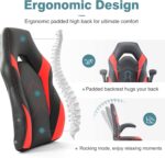 OLIXIS Gaming Chair Ergonomic Workplace Chair, Padded Excessive Again Laptop ... - Image 4