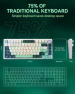 LEOBOG HI75C Professional Gaming Keyboard, RGB Backlit Bluetooth/USB-C/Wi-fi... - Image 5