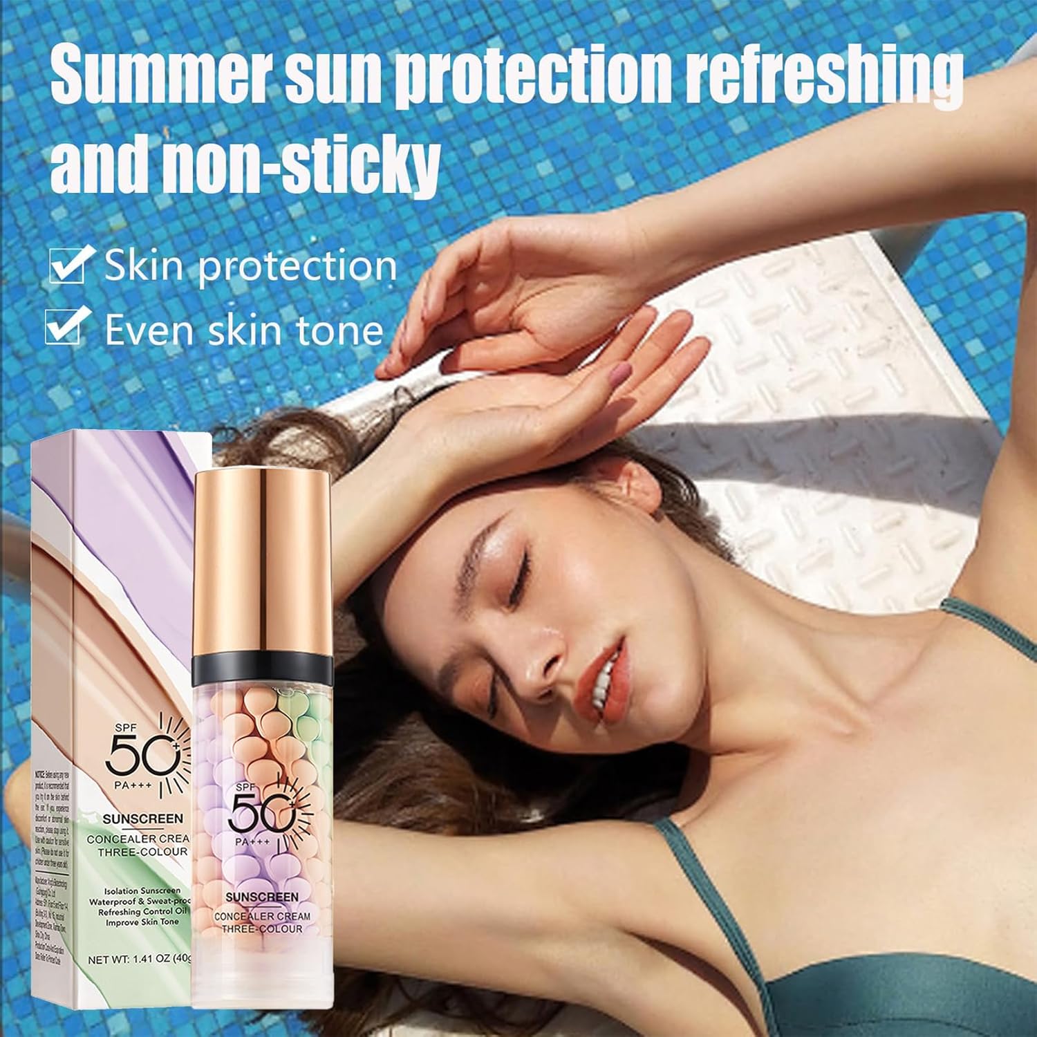 3-in-1 Primer for Face Earlier than Make-up, SPF 50 One Step Coloration Corrector ... - Image 6