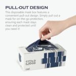 CSD Colo 30 Pcs Navy Blue Disposable Face Masks, 3 Ply Grownup Masks with... - Image 3