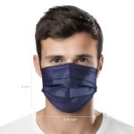 CSD Colo 30 Pcs Navy Blue Disposable Face Masks, 3 Ply Grownup Masks with... - Image 7