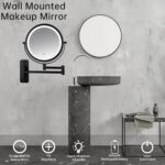 JANEEVA 8" Wall Mounted Lighted Make-up Mirror,Rechargeable Double Facet... - Image 8