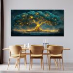 Canvas Wall Artwork Decor Art work for Partitions Inexperienced Gold Wall Artwork Decor Tree... - Image 4