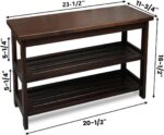 CONSDAN Wooden Shoe Bench Rack, USA Grown Hickory, Entryway Bench with S... - Image 3