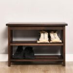 CONSDAN Wooden Shoe Bench Rack, USA Grown Hickory, Entryway Bench with S... - Image 4