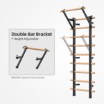 DHT Wooden Stall Bar, Swedish Ladder Suspension Coach with 9 Strategic... - Image 3