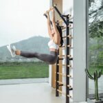 DHT Wooden Stall Bar, Swedish Ladder Suspension Coach with 9 Strategic... - Image 4