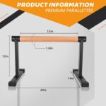Picket Parallel Bars 20" Size 12" Peak,Dip Bar with Thick Beech Ha... - Image 3