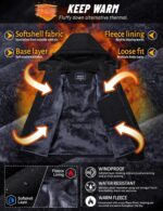 TACVASEN Males's Winter Snowboarding Jackets Water Resistant Fleece Coats Insu... - Image 4