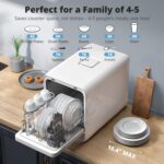 AIRMSEN Moveable Countertop Dishwasher with 5L Water Tank, Mini Dishwa... - Image 3