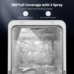 AIRMSEN Moveable Countertop Dishwasher with 5L Water Tank, Mini Dishwa... - Image 4