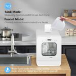 AIRMSEN Moveable Countertop Dishwasher with 5L Water Tank, Mini Dishwa... - Image 5