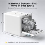 AIRMSEN Moveable Countertop Dishwasher with 5L Water Tank, Mini Dishwa... - Image 6