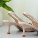 Girls's Slingback Kitten Heels with Bow 2.4-Inch Low Heels Closed Poin... - Image 5