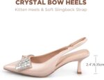 Girls's Slingback Kitten Heels with Bow 2.4-Inch Low Heels Closed Poin... - Image 8