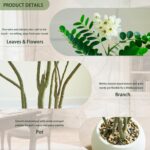 Synthetic Locust Tree 6FT Tall Synthetic Vegetation Indoor with White Fl... - Image 4