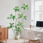 Synthetic Locust Tree 6FT Tall Synthetic Vegetation Indoor with White Fl... - Image 7