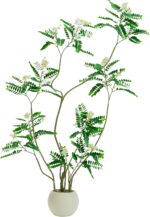 Synthetic Locust Tree 6FT Tall Synthetic Vegetation Indoor with White Fl... - Image 9