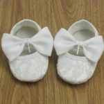Nihao Child Women White Baptism Footwear and Headband Set Christening Dres... - Image 3