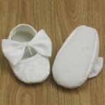 Nihao Child Women White Baptism Footwear and Headband Set Christening Dres... - Image 4