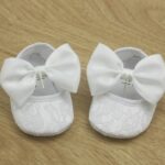 Nihao Child Women White Baptism Footwear and Headband Set Christening Dres... - Image 6