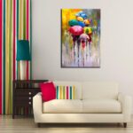 KLVOS Giant Canvas Print Wall Artwork- 24x36 Colourful Umbrella Workplace Work... - Image 3
