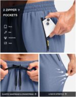 Pudolla Males's Light-weight Mountaineering Pants Fast-Dry Out of doors Sweatpants wi... - Image 4