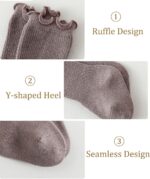 Child Toddler Women Ruffle Socks New child Toddler Woman's Knee Excessive Strong ... - Image 4