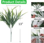 12 Bundles Synthetic Outside Vegetation UV Resistant Pretend Grass Vegetation Fa... - Image 4