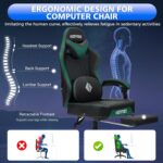 HOFFREE Gaming Chair Pc Chair with Audio system Therapeutic massage Sport Chairs ... - Image 9
