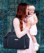 Fisher-Worth Quilted Diaper Bag Tote & Convertible Crossbody with Adju... - Image 7