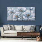 Belmrxne Floral Artwork Wall Decor White Wall Artwork Pop Canvas Portray Mode... - Image 5