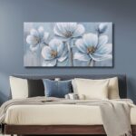 Belmrxne Floral Artwork Wall Decor White Wall Artwork Pop Canvas Portray Mode... - Image 7