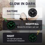 Wall Clock, 12 Inch Battery Operated Glow in Darkish Night time Gentle Wall Clo... - Image 4