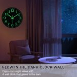 Wall Clock, 12 Inch Battery Operated Glow in Darkish Night time Gentle Wall Clo... - Image 5