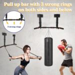 BDL Wall Mounted Pull Up Bar Chin Up bar Multifunctional Dip Station f... - Image 4