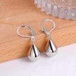 925 Sterling Silver Teardrop Leverback Earrings for Girls Women Waterd... - Image 7