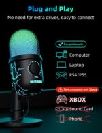 Gaming Microphone, USB Pc Microphone for PC, Mac, PS4/5, Condens... - Image 3