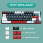 MageGee 60% Mechanical Gaming Keyboard, 68 Keys Compact Blue LED Backl... - Image 4
