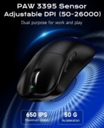 VGN F1 Professional Max Lightspeed Wi-fi Gaming Mouse with Twin-Mode 2.4G/Ty... - Image 3