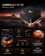 KAMRUI Hyper H1 Mini Gaming PC, AMD Ryzen 7 6800H, 32GB DDR5 4800MHz 1... - Image 3