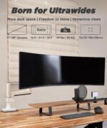 Heavy Responsibility Monitor Arm for Ultrawide Screens as much as 57" and 44 lbs, Si... - Image 3