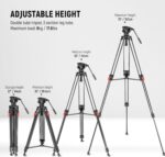 NEEWER 76" Video Digital camera Tripod with Fluid Head, One Step Fast Launch... - Image 3