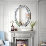 DMDFIRST Crystal Crushed Diamond Oval Formed Silver Mirror Glam Bling ... - Image 4