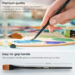ARTEZA Paint Brushes, Set of 12, Premium Artificial Brushes with Brass ... - Image 6